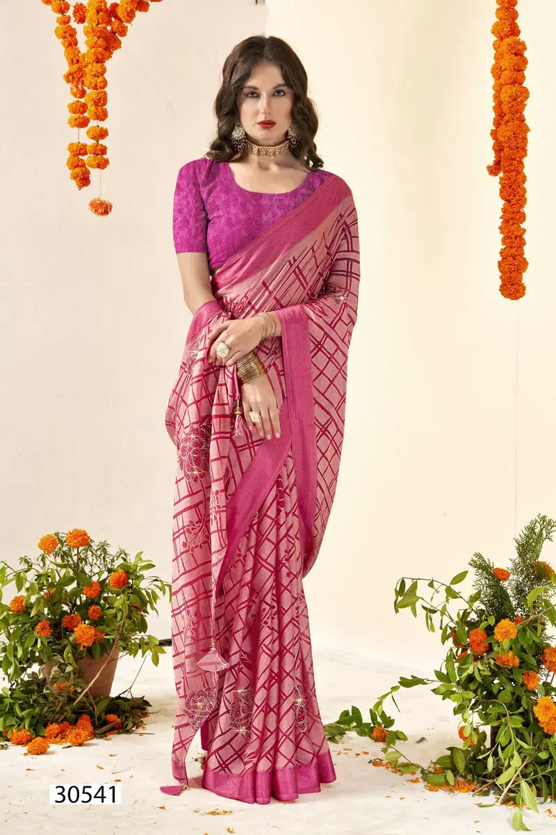 Yashtika By Vallabhi Swarovski Work Brasso Sarees Wholesale Price In Surat